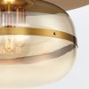 Minimalistyczna lampa sufitowa plafon szklana kula antyczny mosiądz vintage Nottingham QN-NOTTINGHAM-F-L-AB